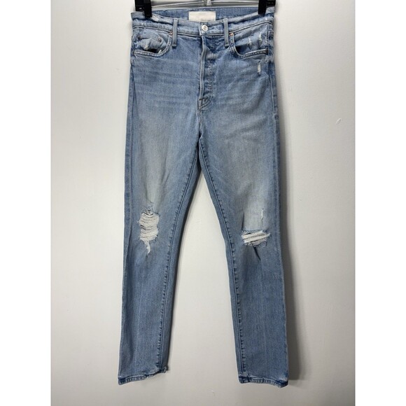 Mother Superior Womens  The Huffy Skimp in Rope's End Destroyed Jeans  Blue 27 - Picture 2 of 16